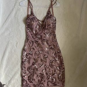 Windsor light purple sequin cocktail dress